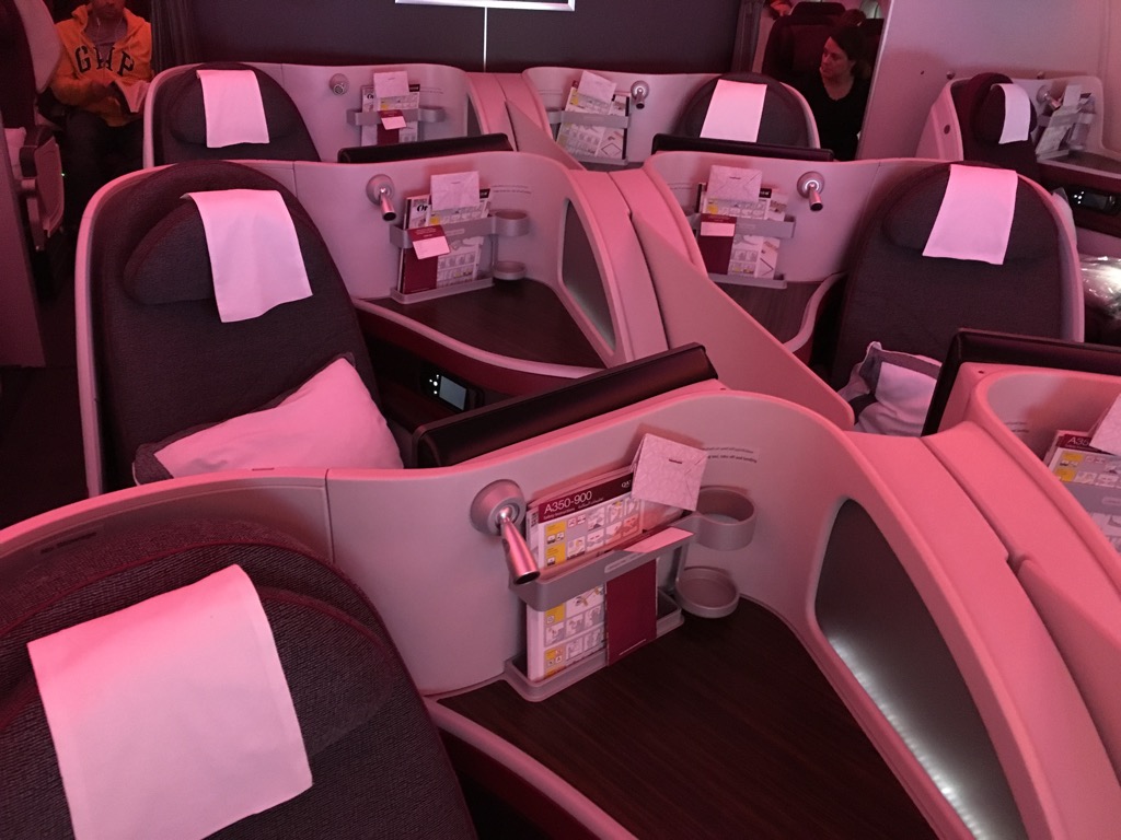 Review Qatar Airways Business Class Airbus A350 900 Rom