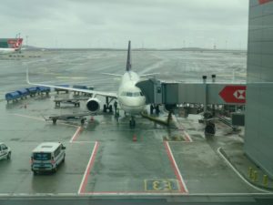 SV265 | IST, Blick auf das Flugzeug nach der Reise