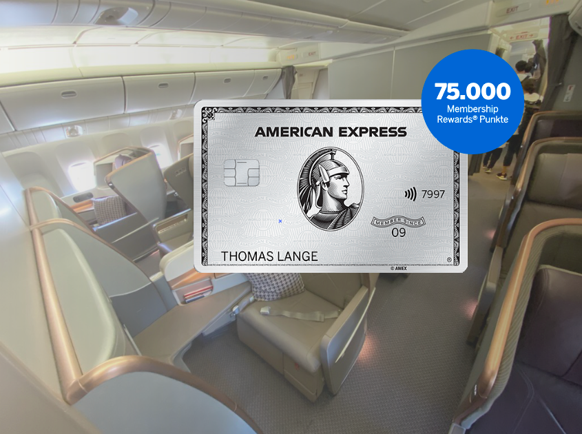 American Express Business Platinum Karte aus Metall 75.000 Membership Rewards Punkte (375 Euro