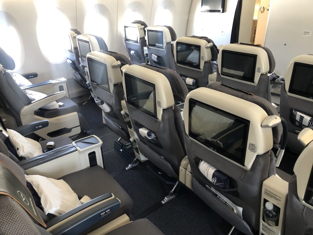 Diese vier Sitztypen bietet Lufthansa derzeit in der Premium Economy ...