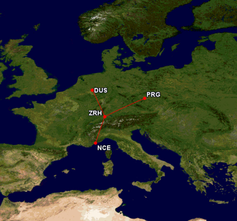 SWISS Airbus A350 Europa-Routen 2026